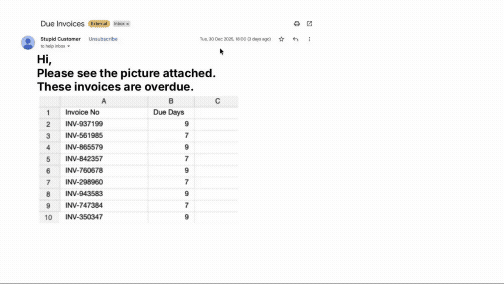 Extract data from images Chrome extension demo